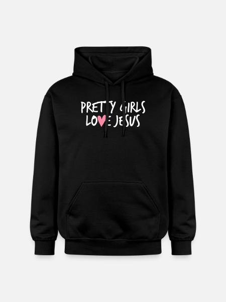 Schöne Mädchen lieben Jesus - Gildan Unisex Softstyle® Midweight Hoodie - Schwarz
