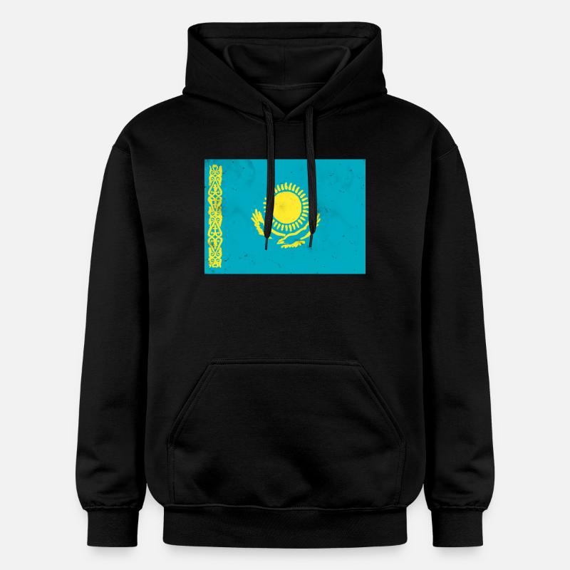 Drapeau du Kazakhstan - Sweat à capuche Softstyle® Gildan Unisexe - noir