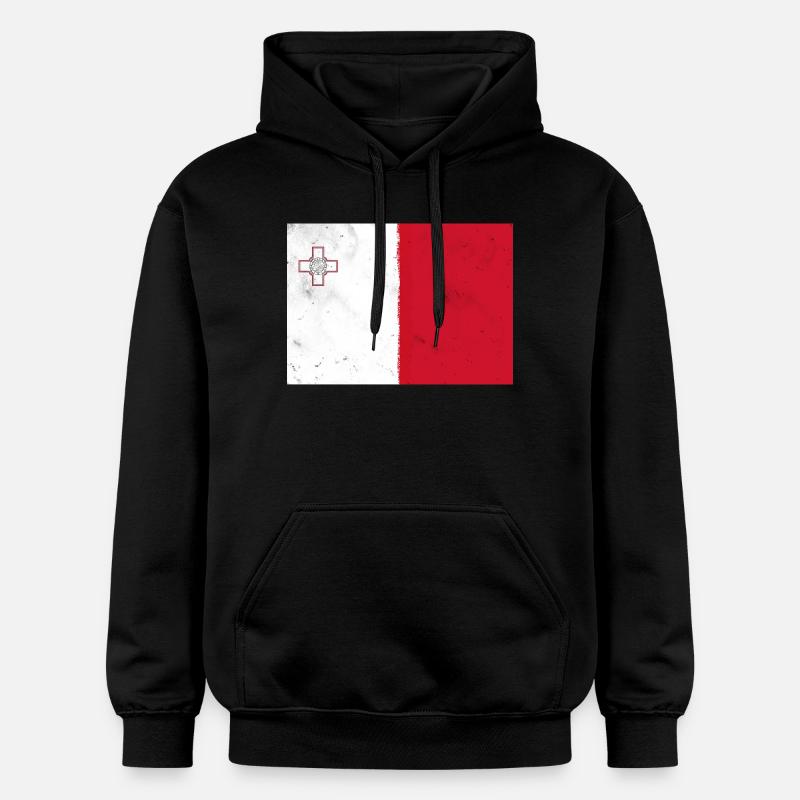 Drapeau de Malte - Sweat à capuche Softstyle® Gildan Unisexe - noir