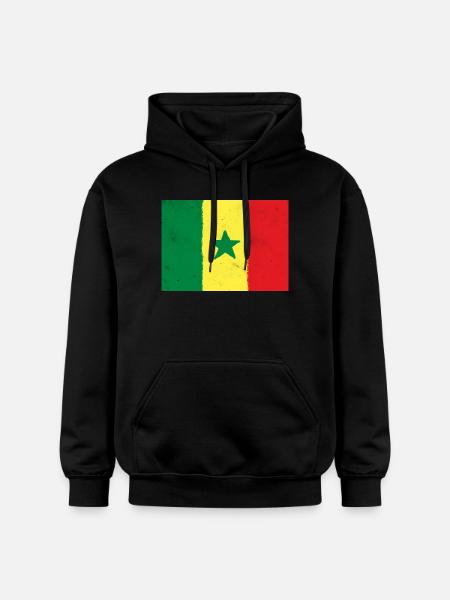 Drapeau du Sénégal - Sweat à capuche Softstyle® Gildan Unisexe - noir