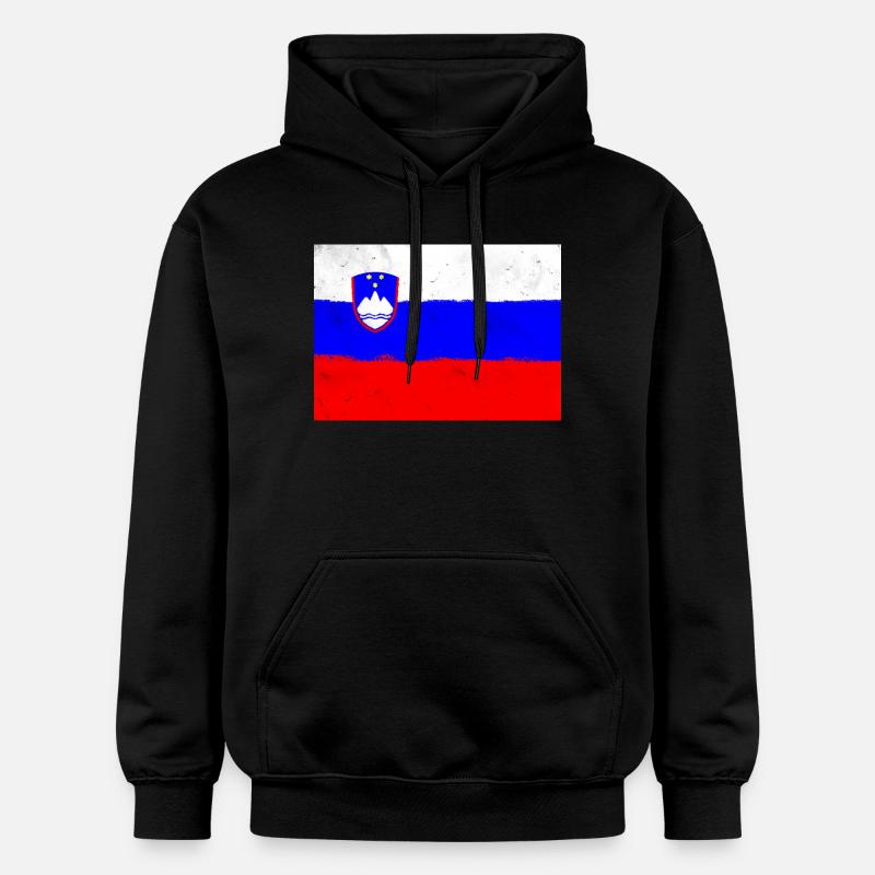 Drapeau de la Slovénie - Sweat à capuche Softstyle® Gildan Unisexe - noir