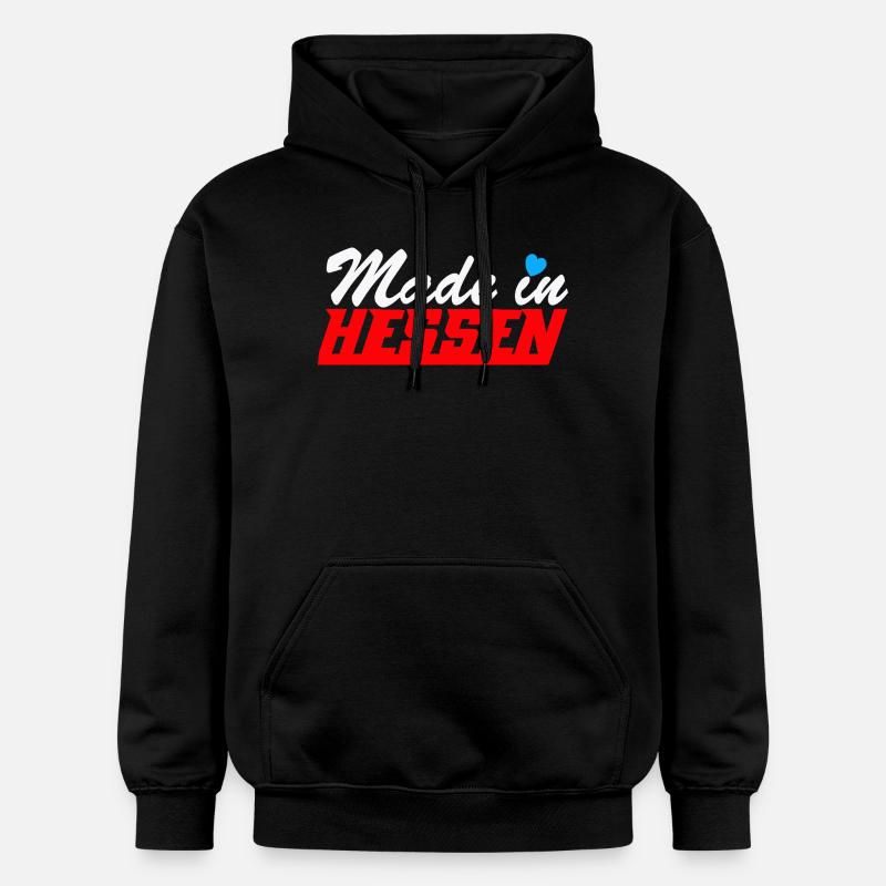 Logo Made in Hesse avec cœur - Sweat à capuche Softstyle® Gildan Unisexe - noir