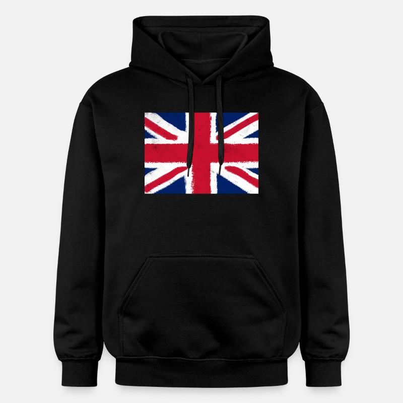 Drapeau du Royaume-Uni - Sweat à capuche Softstyle® Gildan Unisexe - noir