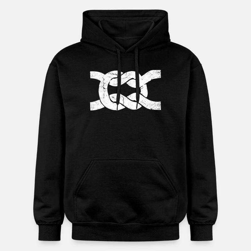 Sailor's knot | node | Node - Gildan Unisex Softstyle® Midweight Hoodie - black