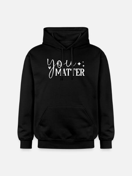 You Matter - Motivational Design - Gildan Unisex Softstyle® Midweight Hoodie - black