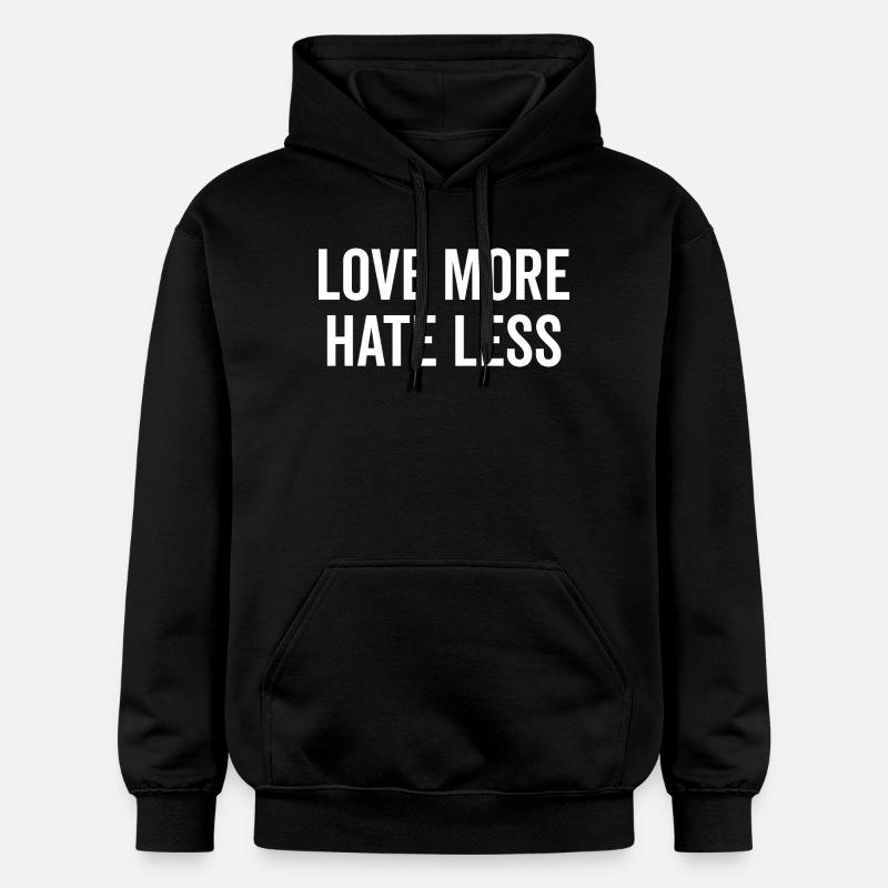 Aimer plus, haïr moins - Sweat à capuche Softstyle® Gildan Unisexe - noir