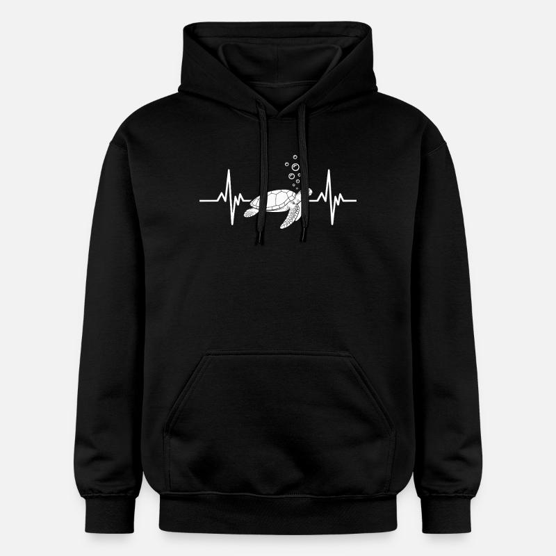 Conception de tortue sous-marine - Sweat à capuche Softstyle® Gildan Unisexe - noir