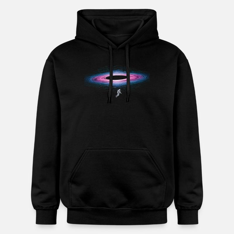 Astronaute avec un trou noir énergétique - Sweat à capuche Softstyle® Gildan Unisexe - noir
