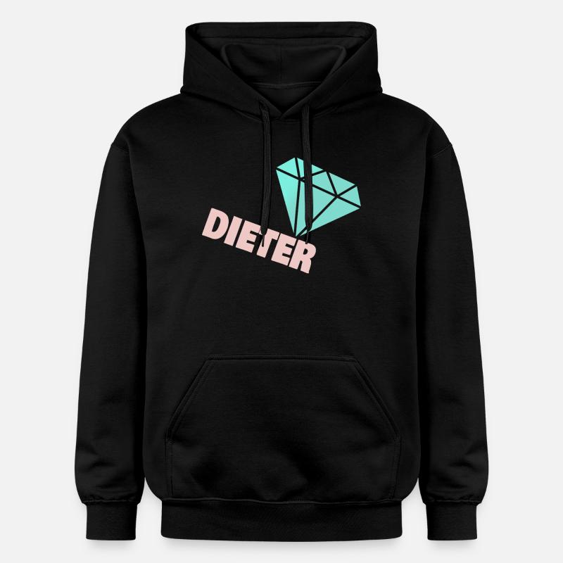 Diamant étincelant avec Dieter - Sweat à capuche Softstyle® Gildan Unisexe - noir