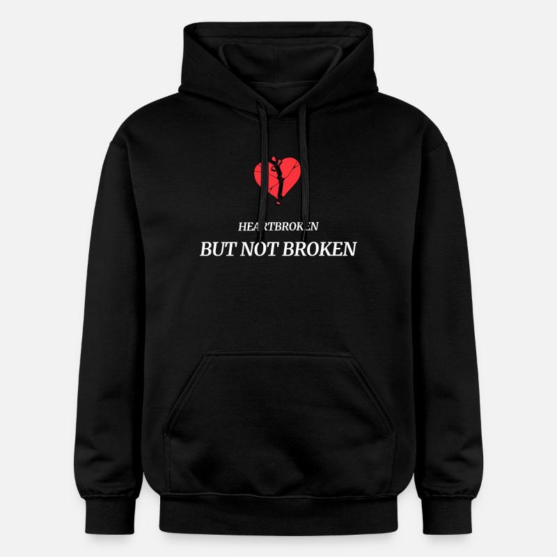 heartbroken_but_not_broken - Sweat à capuche Softstyle® Gildan Unisexe - noir