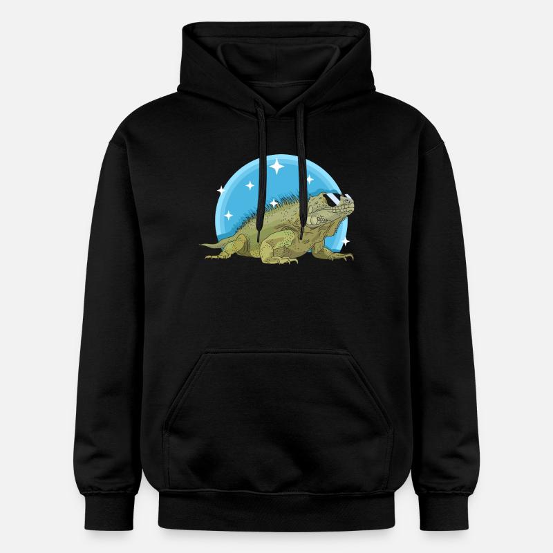 Iguane lézard Iguanes Cadeau - Sweat à capuche Softstyle® Gildan Unisexe - noir