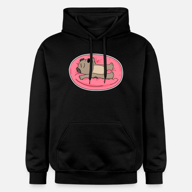 Chien mignon couché - Sweat à capuche Softstyle® Gildan Unisexe - noir