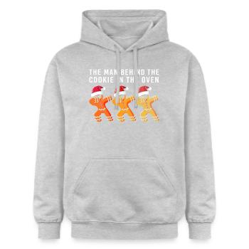 Werdender Papa werdende Väter - Gildan Unisex Softstyle® Midweight Hoodie - Hellgrau meliert - Vorne - Liana (172cm) & Jaron (178cm)