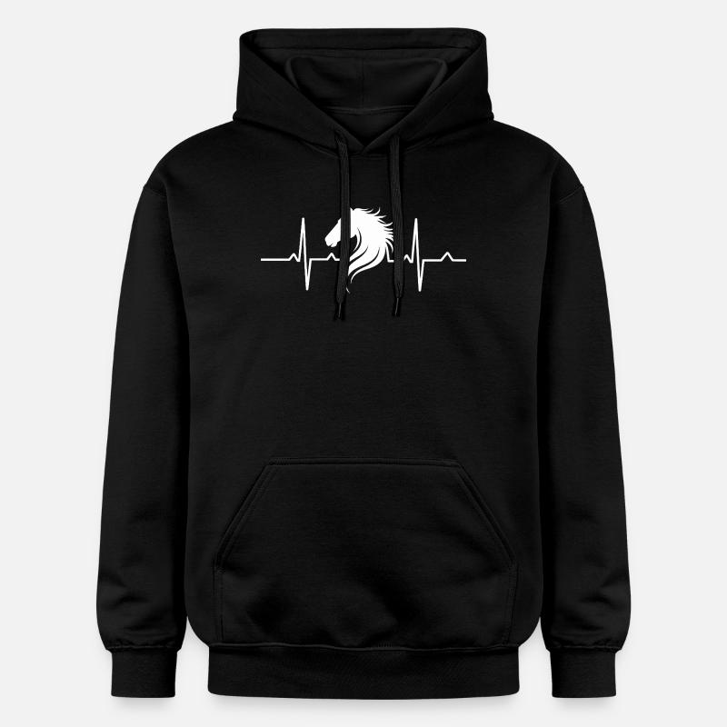 Battement de cœur de cheval - Sweat à capuche Softstyle® Gildan Unisexe - noir