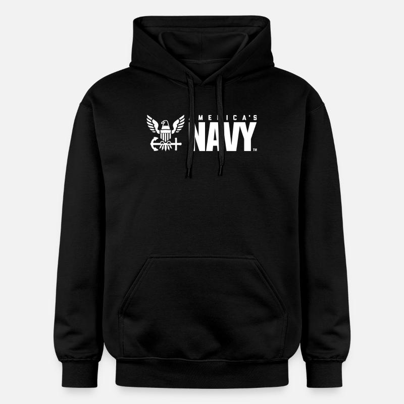 Emblème de l’US Navy - Sweat à capuche Softstyle® Gildan Unisexe - noir