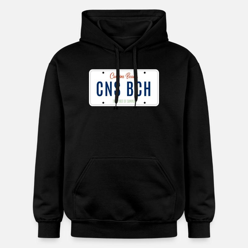 Plage Cousins – Plaque d’immatriculation - Sweat à capuche Softstyle® Gildan Unisexe - noir