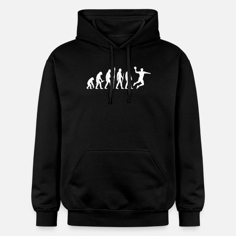 L’évolution du handball - Sweat à capuche Softstyle® Gildan Unisexe - noir