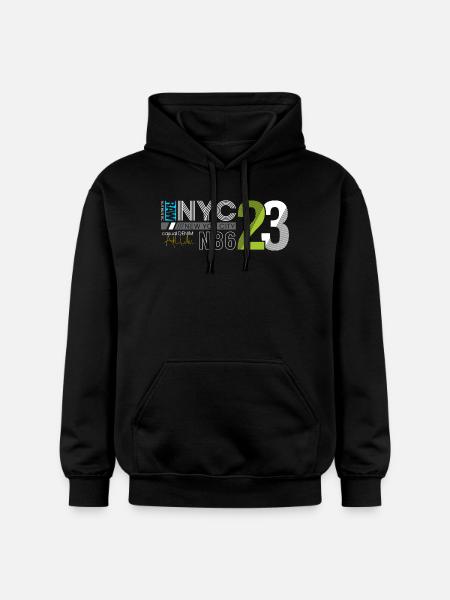 Miejski streetwear numer 86 design - Bluza z kapturem typu unisex Gildan Softstyle® Midweight - czarny