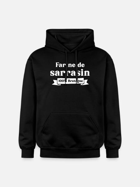 Buckwheat flour 100% Brittany - Gildan Unisex Softstyle® Midweight Hoodie - black
