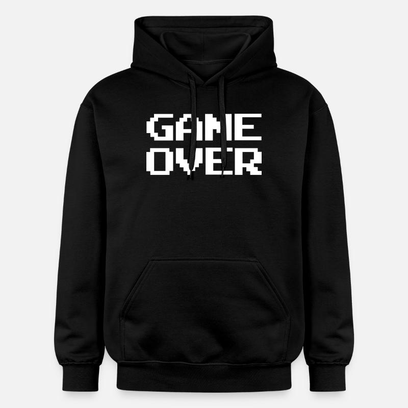Pixel Game Over Rétro - Sweat à capuche Softstyle® Gildan Unisexe - noir