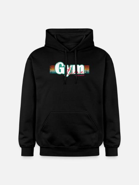 Gym Time – Inga ursäkter Fitness Design Fitnessstudio - Gildan luvtröja unisex Softstyle® Midweight - svart