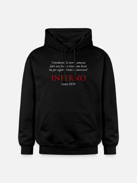 Inferno Canto XXVI Divine Commedy Considerate - Gildan Unisex Softstyle® Midweight Hoodie - black