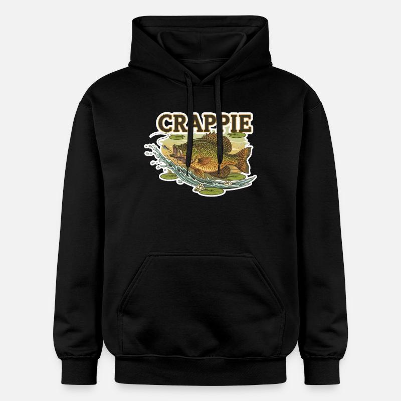 Motif de poisson marigane : image de pêcheur coloré - Sweat à capuche Softstyle® Gildan Unisexe - noir