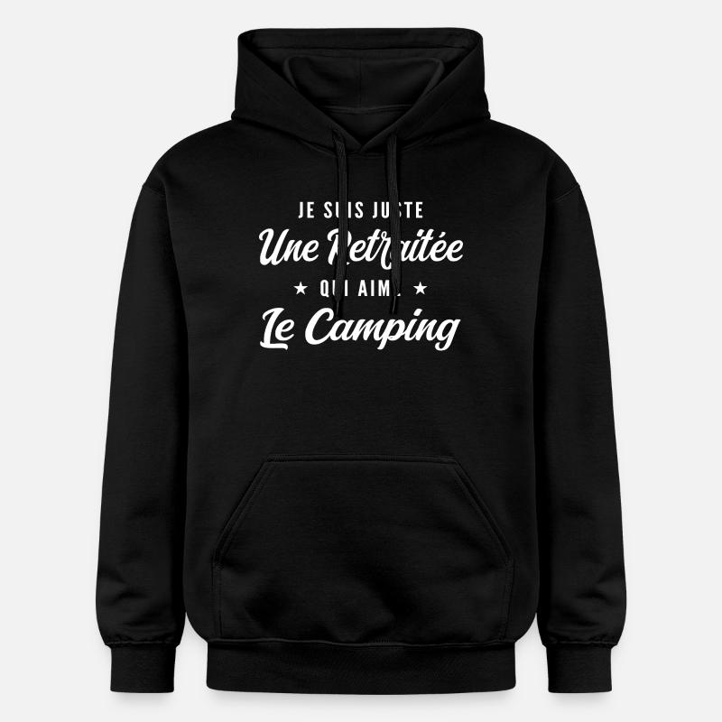 Retraitée Passion Camping - Sweat à capuche Softstyle® Gildan Unisexe - noir