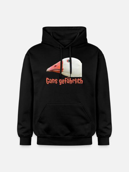 Ganz Gefährlich Gänsekopf - Gildan Unisex Softstyle® Midweight Hoodie - black