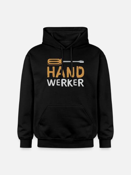 Craftsman lettering with screwdriver - Gildan Unisex Softstyle® Midweight Hoodie - black