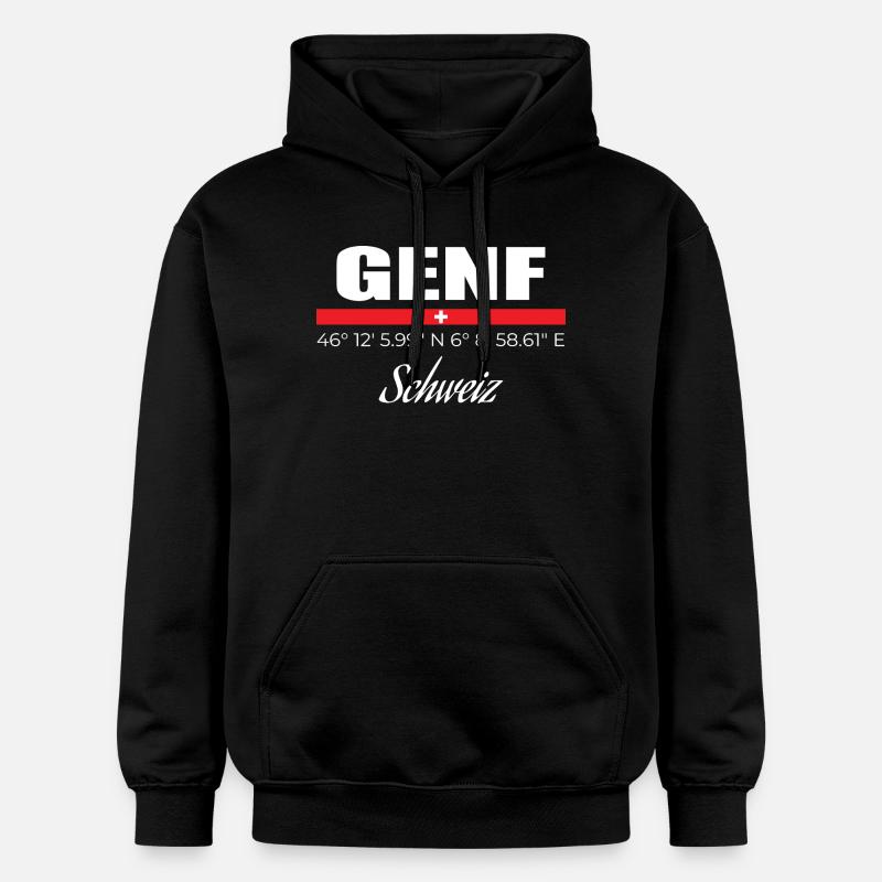 Genève - Sweat à capuche Softstyle® Gildan Unisexe - noir