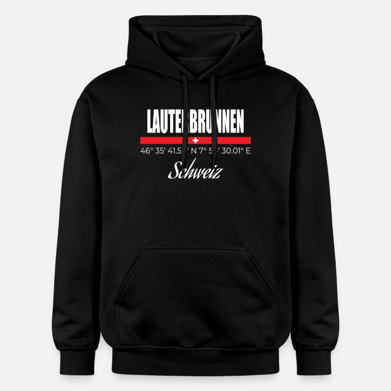 Lauterbrunnen - Sweat à capuche Softstyle® Gildan Unisexe - noir