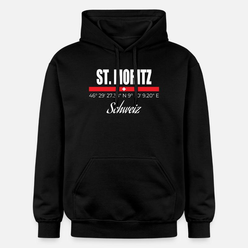 Saint-Moritz - Sweat à capuche Softstyle® Gildan Unisexe - noir