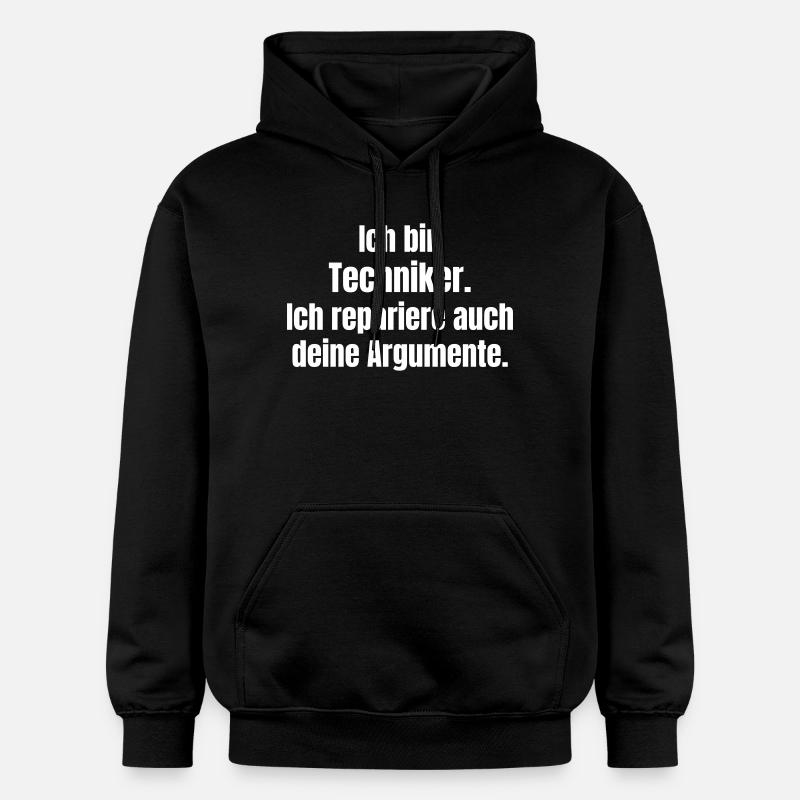 Ich bin Techniker: Argumente reparieren - Gildan Unisex Softstyle® Midweight Hoodie - Schwarz