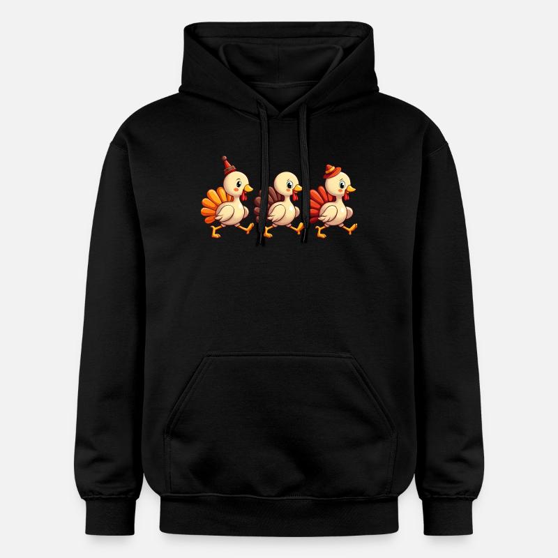 Bébé dinde de Thanksgiving - Sweat à capuche Softstyle® Gildan Unisexe - noir