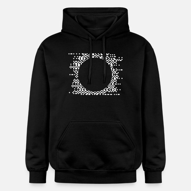 Pixel Circle Abstract Nebula - Gildan Unisex Softstyle® Midweight Hoodie - black