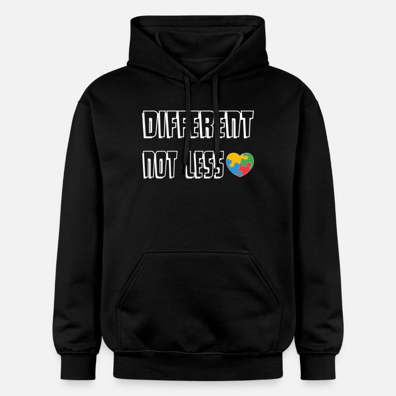 Be Different Heart Puzzle - Sweat à capuche Softstyle® Gildan Unisexe - noir