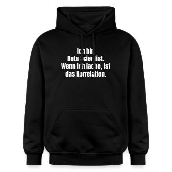 Je suis un data scientist qui dit - Sweat à capuche Softstyle® Gildan Unisexe - noir - Devant - Marisol (170cm) & Nik (191cm)