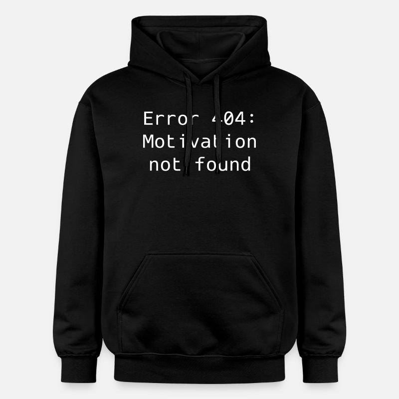 Error 404: Motivation not found - Gildan Unisex Softstyle® Midweight Hoodie - black