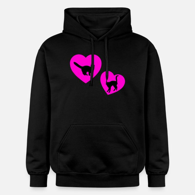 félin - Sweat à capuche Softstyle® Gildan Unisexe - noir