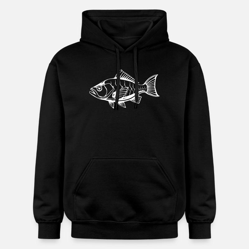 Poisson Poisson T-shirt Cadeau Pêcheur - Sweat à capuche Softstyle® Gildan Unisexe - noir