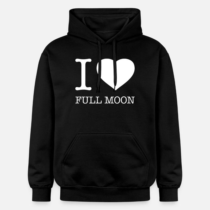 J’adore Pleine lune Vollmond - Sweat à capuche Softstyle® Gildan Unisexe - noir
