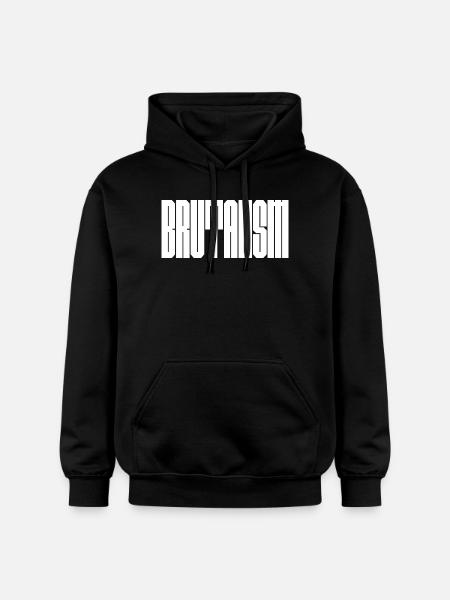 Bold Brutalism logo design - Gildan Unisex Softstyle® Midweight Hoodie - black