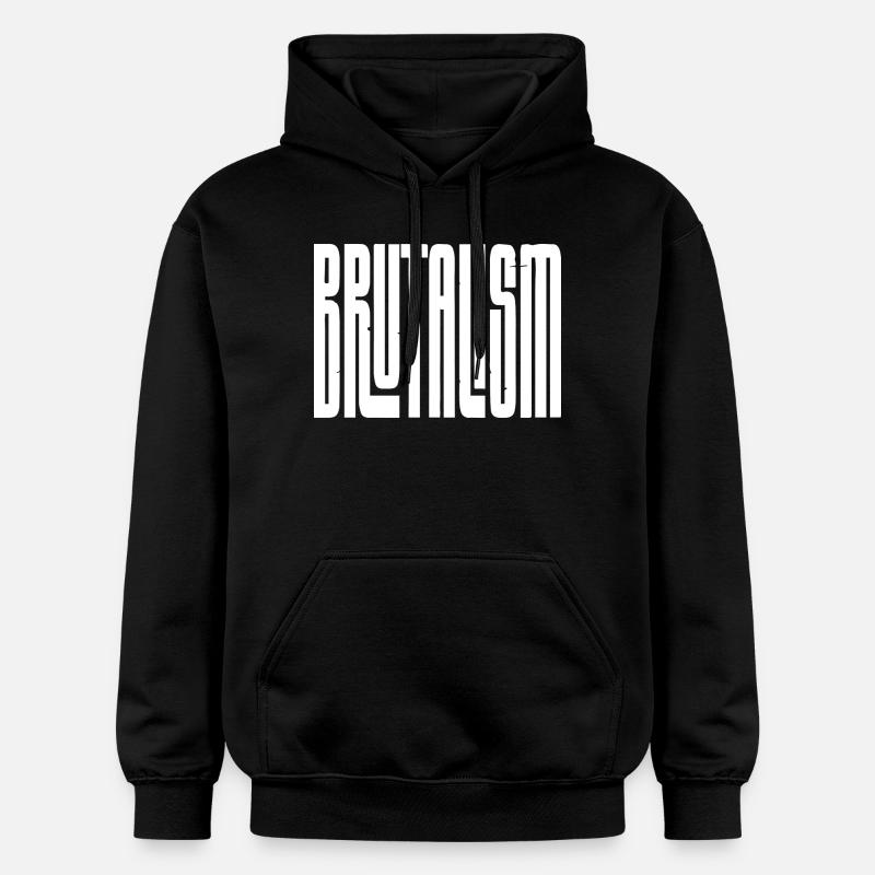 Brutalisme Typographie concrète - Sweat à capuche Softstyle® Gildan Unisexe - noir