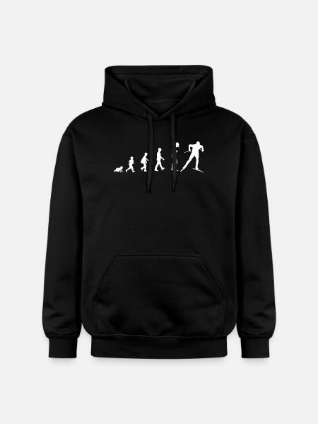 Development from baby to skier - Gildan Unisex Softstyle® Midweight Hoodie - black