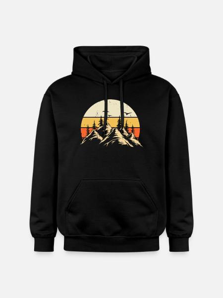 Wandern Wanderer Bergsteiger Geschenk - Gildan Unisex Softstyle® Midweight Hoodie - Schwarz