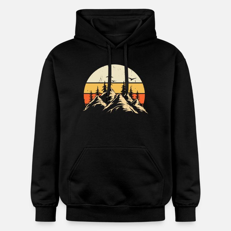 Randonnée Randonneur Alpiniste Cadeau - Sweat à capuche Softstyle® Gildan Unisexe - noir