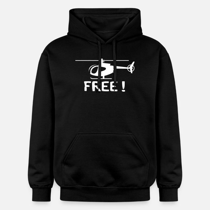 Conception d’hélicoptère – Volez librement ! - Sweat à capuche Softstyle® Gildan Unisexe - noir