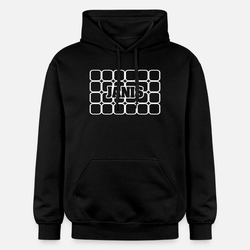 Nom de l’homme Janis - Sweat à capuche Softstyle® Gildan Unisexe - noir