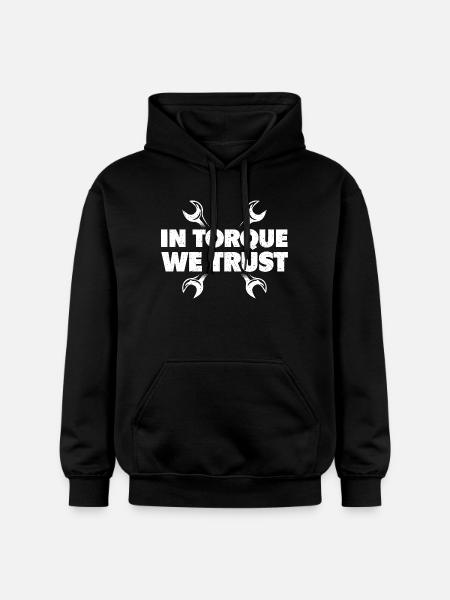 In Torque We Trust Racing Car Muscle Car  - Gildan Unisex Softstyle® Midweight Hoodie - black